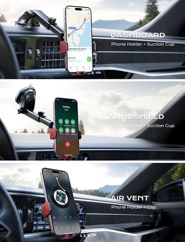 CHGeek 15W Wireless Car Charger - Smart & Fast Charging, Enhanced Suction Power, Robust Auto-Clamping for Secure Mounting - Perfect for iPhone 15/14/13/12 & Samsung Galaxy S23/S22/S20, etc in Kuwait