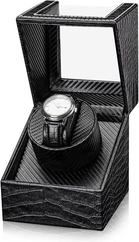 Watch Winder for Automatic Watches,Automatic Watch Winder Box,Double Watch Winder for Women's and Men's Watches with Quiet Japanese Mabuchi Motor (Style-1 Black) in Saudi Arabia