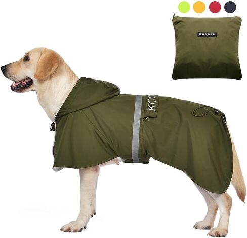 Waterproof Dog Coat for Small to Medium Dog Raincoat Apparel, Dog Raincoat Poncho Waterproof Dog Clothes Pet Jacket Dog Raincoats Jacket for Small to Medium Dogs(Red,3XL) in Kuwait
