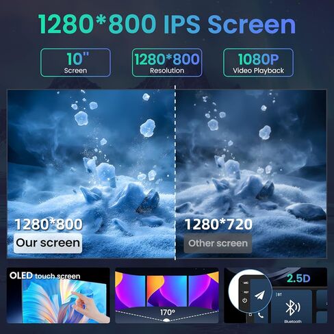 راديو سيارة Android 11 2G+32G لسيارة Jeep Patriot Compass 2010-2016، شاشة لمس IPS 1280x800 10.1 بوصة مع Carplay لاسلكي وAndroid Auto، مع GPS 5.0 Bluetooth SWC WiFi DSP لراديو Jeep Patriot in Kuwait