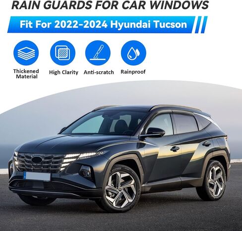 4pcs Smoke Tint Sun Rain Guard Vent Window Visors Compatible with 2020-2024 Nissan Sentra, Outside Mount Tape On Style Acrylic Set of 4 Front+Rear in Saudi Arabia