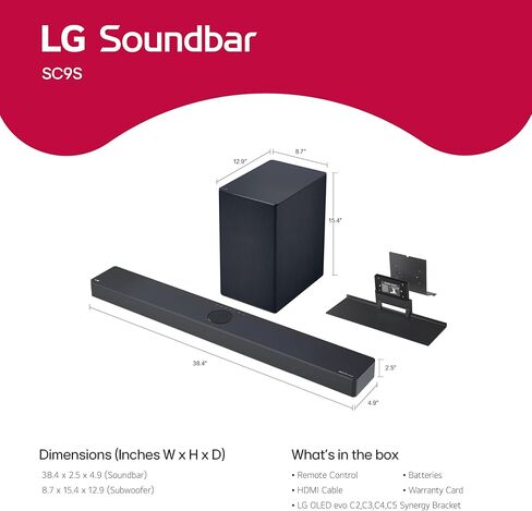 LG ساوند بار SC9S توافق مثالي لتلفزيون OLED C مع تقنية اي ماكس المحسنة ودولبي اتموس in Saudi Arabia