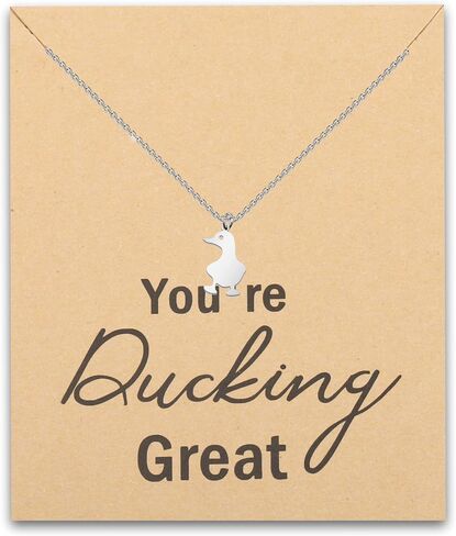Cute Duck Pendant Necklace Duck Lovers Gifts Animal rescue Jewelry Duck Owner Gift Animal Lover Gifts in Kuwait