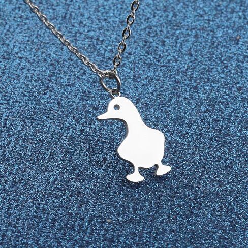Cute Duck Pendant Necklace Duck Lovers Gifts Animal rescue Jewelry Duck Owner Gift Animal Lover Gifts in Kuwait