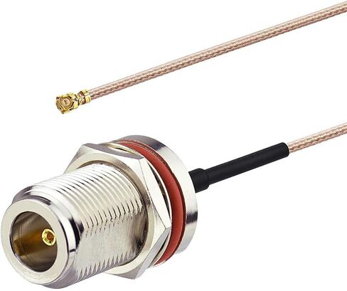 Superbat Female to N Type Female Bulkhead Mount Pigtail Cable 8inch Low Loss RG178 Coaxial Jumper(2Pcs) for RF Applications,Base Stations,PCI WiFi Card,Wireless Router,Gateway etc in Kuwait