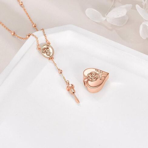 TIGER RIDER Gold Plated Sterling Silver LDR Stash Snuffle Spoon Necklace Hidden Scoop Rosary Chain Rose and Snake Pendant in Saudi Arabia