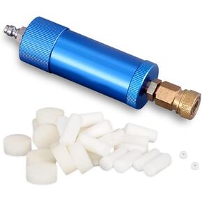 PCP Air Compressor Filter Dryer 4500Psi 30Mpa, High Pressure Pump Oil Water Seperator for PCP Rifle, Air Guns, SCUBA Cylinders Tank, with Quick Connector, Filtration Replacements (small blue) in Kuwait