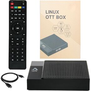Raxxio RAX2300 TV Set-Top Box - 4K HDR TV Streaming Device with 1GB RAM, 8GB ROM, Dolby Digital Plus, Linux 4.9, Dual-Band WiFi, USB 2.0, HDMI Cable and Remote Control in Kuwait