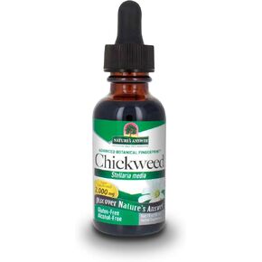 Nature's Answer Alcohol-Free Chickweed Stelleria Media 2000mg 1oz Extract | Herbal Supplement | Promotes Digestion | Non GMO, Kosher, Gluten Free , Vegan | Single Count in Kuwait