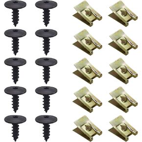 10 Sets Fender Bumper Cover, Fender Liner Bumper Cover, Front Bumper Bolts, Fender Liner Splash Shield Bumper Cover Screws, U Nut Clips Suitable for Audi A3 A4 A5 A6 A7 A8 Q5 S6 R8 in Kuwait