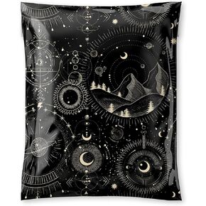 Madeful Eco Poly Mailers 10x13 (75 Pack) - Biodegradable Shipping Bags for Clothing - Waterproof & Durable - Golden Ginkgo Design
