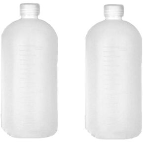 2PCS 1000ml/34oz Plastic Small Mouth Graduated Lab Chemical Reagent Bottle Sample Sealing Bottle with Inner Plug Leak-proof Laboratory Reagent Bottle Boston Rounds Liquid Storage Containers Jar Pot