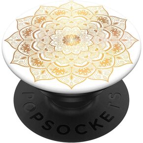 PopSockets: PopGrip Expanding Stand and Grip with a Swappable Top for Phones & Tablets - Golden Silence