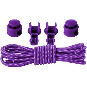 2 Pairs No Tie Elastic Lock Shoe Laces Rope Running Jogging Sneakers Trainer Shoelaces