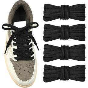 5/16" Wide Flat Shoe Laces for Sneakers 31"-72" Length (2 Pairs) Shoelaces for Athletic Shoes in Kuwait