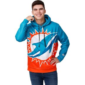 سترة بغطاء للرأس بشعار FOCO Miami Dolphins NFL للرجال - مقاس XL