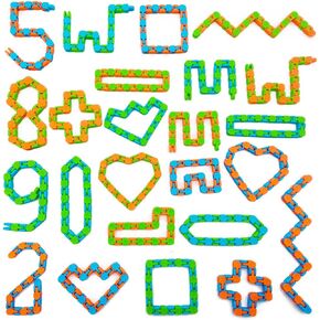 24 Pcs Wacky Tracks Snap Click Toys for Party Favors, Snake Puzzles Fidget Bulk Toys for School Classroom Prize, Goodie Bag Stocking Stuffers, Christmas Birthday Thanksgiving Gifts for Kids Students