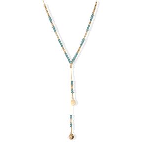 Boho Turquoise Necklace for Women Western Necklaces Long Necklace for Women Trendy Turquoise Beaded Necklace Jewelry Gifts for Teen Girls
