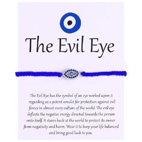 Handmade Gold Evil Eye Bracelets,Adjustable ojo Bracelet Protection Pink Red Evil Eye Jewelry Bracelet Hamsa Hand Amulet for Women (Evil eye red rope)