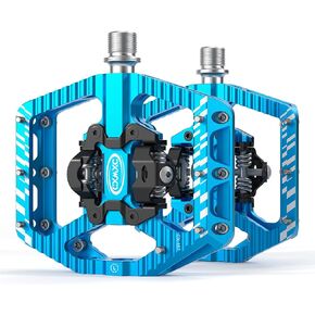 Mountain Bike Pedals - 3 Sealed Bearing Clipless Pedals - 9/16" CNC Machined Cr-Mo Axle MTB Bike Pedals
