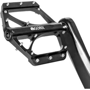 GORIX Bike Flat Pedals Wide CNC Lightweight with Non-Slip Pin Spike Road Mountain MTB Bicycle (GX-FX351)