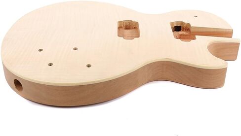 New Guitar Body Flame Maple Mahogany wood DIY Electric Guitar Replacement Set in Heel HH pickups in Saudi Arabia