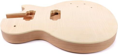New Guitar Body Flame Maple Mahogany wood DIY Electric Guitar Replacement Set in Heel HH pickups in Saudi Arabia