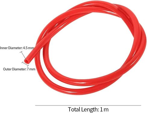Keenso Colorful Gas Line Hose Tube Pipe Petrol 1/4 inch 3 feet for Motorcycle Dirt Pit Bike ATV Snowmobile PWC Jet Ski Polyurethane(Red) in Saudi Arabia
