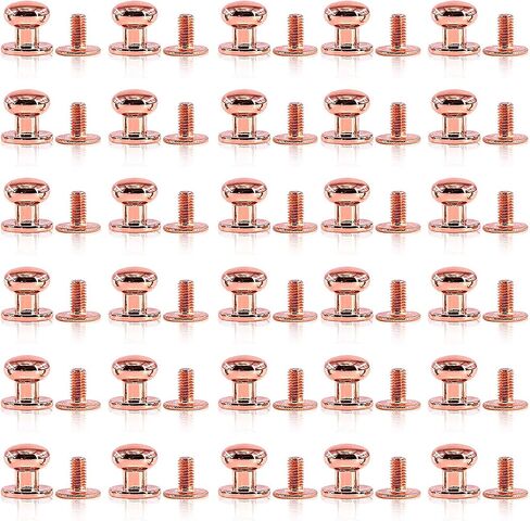 125 Sets 5 Colors Chicago Screws Solid Round Head Button Tack Slotted Screws Nipple Rivet Studs Nail Rivets for Clothing Shoes Belts Bags Watchbands Dog Collars DIY Leather Craft Accessories in Saudi Arabia