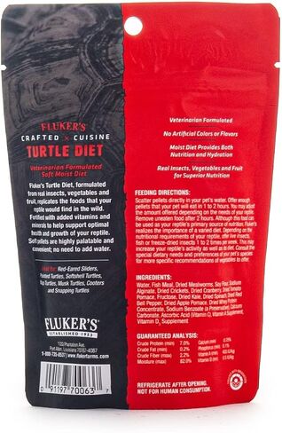 Fluker's Crafted Cuisine Diet - Aquatic Turtle Food, Made with Crickets, Mealworms, Real Fruits & Veggies, 6.75oz in Saudi Arabia