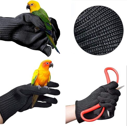 Bird Training Anti-Bite Gloves, Small Animal Handling Gloves, Chewing Protective Gloves for Small Animal Pet Squirrels Hamster Parrotlets Cockatiels Finch Macaw (1 Pair) in Kuwait