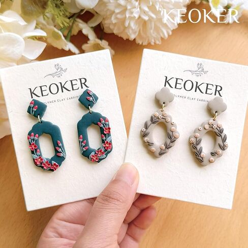 Keoker 10 Organic Shape Clay Earring Cutters, Boho Clay Cutters for Polymer Clay Jewelry, Earring Cutters for Polymer Clay (B) in Saudi Arabia