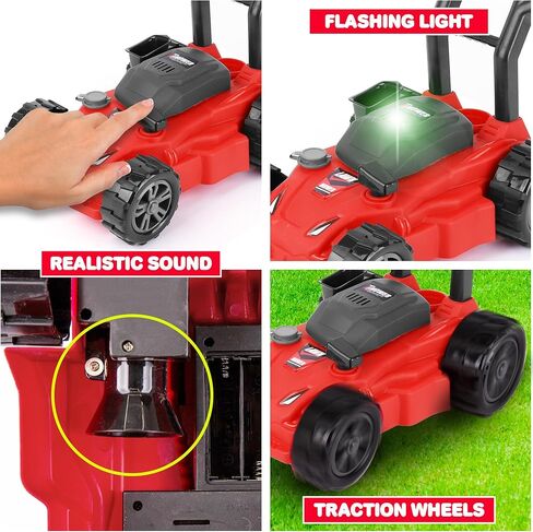 ArtCreativity Kids’ Lawn Mower Toy - 21 Inches Tall - Lawn Mower for Kids with Lights, Startup Sound, and Wheels with Realistic Motor-Like Sound - Play Lawn Mower for Boys and Girls 3 and Up in Saudi Arabia