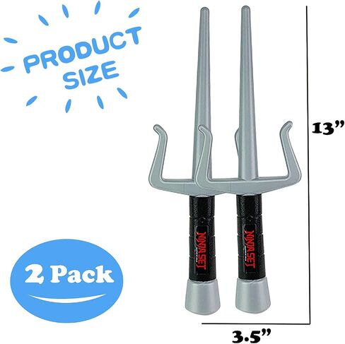 Liberty Imports 2 PCS Plastic Toy Ninja Sai Weapons for Kids Pretend Play Costume Accessories - Children Imaginative Play and Cosplay in Saudi Arabia