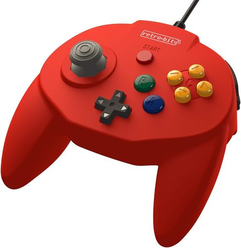Retro-Bit Tribute 64 USB Controller for PC, Switch, Mac, Steam, RetroPie, Raspberry Pi - USB Port - (Red) in Kuwait