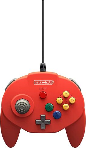 Retro-Bit Tribute 64 USB Controller for PC, Switch, Mac, Steam, RetroPie, Raspberry Pi - USB Port - (Red) in Kuwait