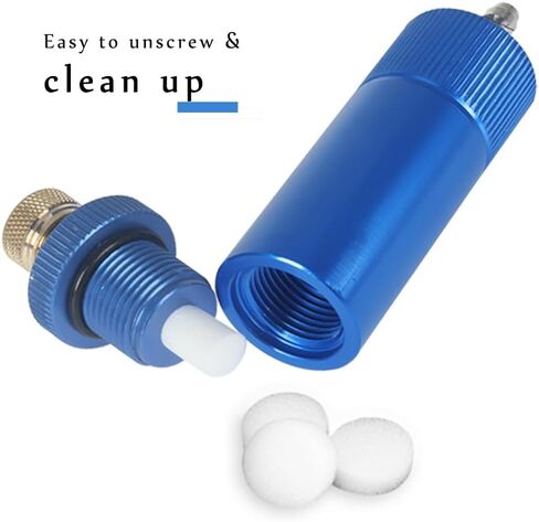 PCP Air Compressor Filter Dryer 4500Psi 30Mpa, High Pressure Pump Oil Water Seperator for PCP Rifle, Air Guns, SCUBA Cylinders Tank, with Quick Connector, Filtration Replacements (small blue) in Kuwait