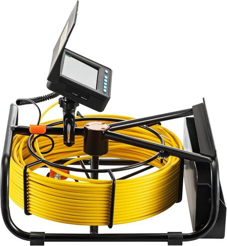 VEVOR Sewer Camera, 66ft/20M 4.3" Pipe Drain Inspection Camera with DVR Function & Snake Cable, Waterproof IP68 Borescope w/LED Lights, Industrial Endoscope for Home Wall Duct Drain Pipe Plumbing in Saudi Arabia