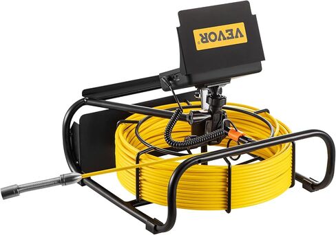 VEVOR Sewer Camera, 66ft/20M 4.3" Pipe Drain Inspection Camera with DVR Function & Snake Cable, Waterproof IP68 Borescope w/LED Lights, Industrial Endoscope for Home Wall Duct Drain Pipe Plumbing in Saudi Arabia