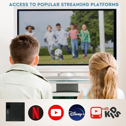 Raxxio RAX2300 TV Set-Top Box - 4K HDR TV Streaming Device with 1GB RAM, 8GB ROM, Dolby Digital Plus, Linux 4.9, Dual-Band WiFi, USB 2.0, HDMI Cable and Remote Control in Kuwait