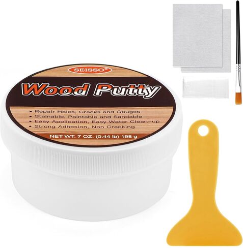 SEISSO Wood Filler, Natural Wood Putty for Trim, Wood Filler Paintable, Stainable, Water-Based Wood Putty Filler Outdoor, Wood Repair Kit - Restore Wooden Table, Cabinet, Floors, Door in Saudi Arabia
