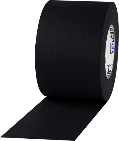 4" Width ProTapes Pro Gaff Premium Matte Cloth Gaffer's Tape With Rubber Adhesive, 11 mils Thick, 55 yds Length, Black (Pack of 1) in Saudi Arabia