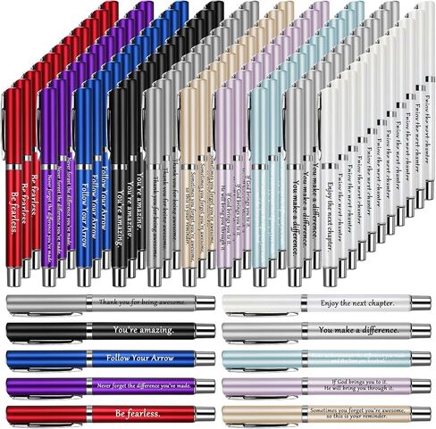 Teling 100 Pieces Motivational Pens Bulk Operation Inspirational Quotes Ballpoint Pens with Saying for Back to School Gifts Black Ink Party Favors Pens(Gentle Colors, Classic Style) in Saudi Arabia