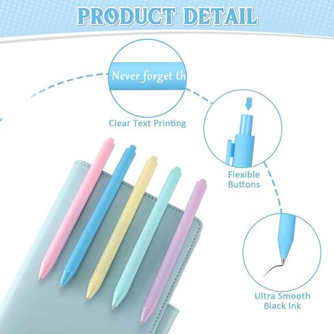 Teling 100 Pieces Motivational Pens Bulk Operation Inspirational Quotes Ballpoint Pens with Saying for Back to School Gifts Black Ink Party Favors Pens(Gentle Colors, Classic Style) in Saudi Arabia