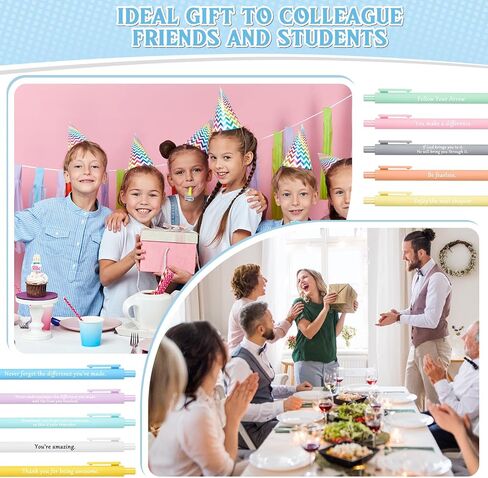 Teling 100 Pieces Motivational Pens Bulk Operation Inspirational Quotes Ballpoint Pens with Saying for Back to School Gifts Black Ink Party Favors Pens(Gentle Colors, Classic Style) in Saudi Arabia