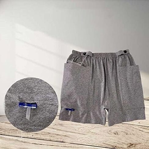 Shorts for Nephrostomy Bag, Catheter Support Underwear for Nephrostomy, Ostomy Drainage Bag Care Shorts (L) in Saudi Arabia