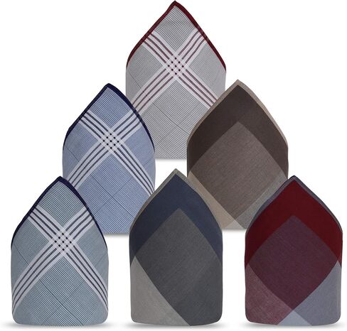 Caruso Italy 100% Cotton Men's Italia Handkerchief | Luxurious, Soft, and Ultra-Absorbent Handkerchief For Men | 50cm X 50cm in Saudi Arabia
