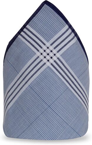 Caruso Italy 100% Cotton Men's Italia Handkerchief | Luxurious, Soft, and Ultra-Absorbent Handkerchief For Men | 50cm X 50cm in Saudi Arabia