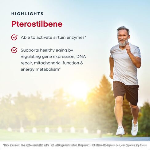 Jarrow Formulas trans-Pterostilbene, 50 Milligrams Per Serving, 60 Vegetarian Capsules. Pack of 2 bottles in Saudi Arabia