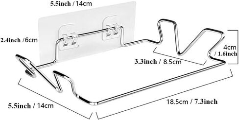 Trash Bag Holder for Cupboards Kitchen Cabinet Door, Stainless Steel Portable Garbage Bins (with Wall Sticker Base) Kitchen Waste Bins, Easy to Store, Can Be Put Away at Any Time, Kitchen Essential in Saudi Arabia